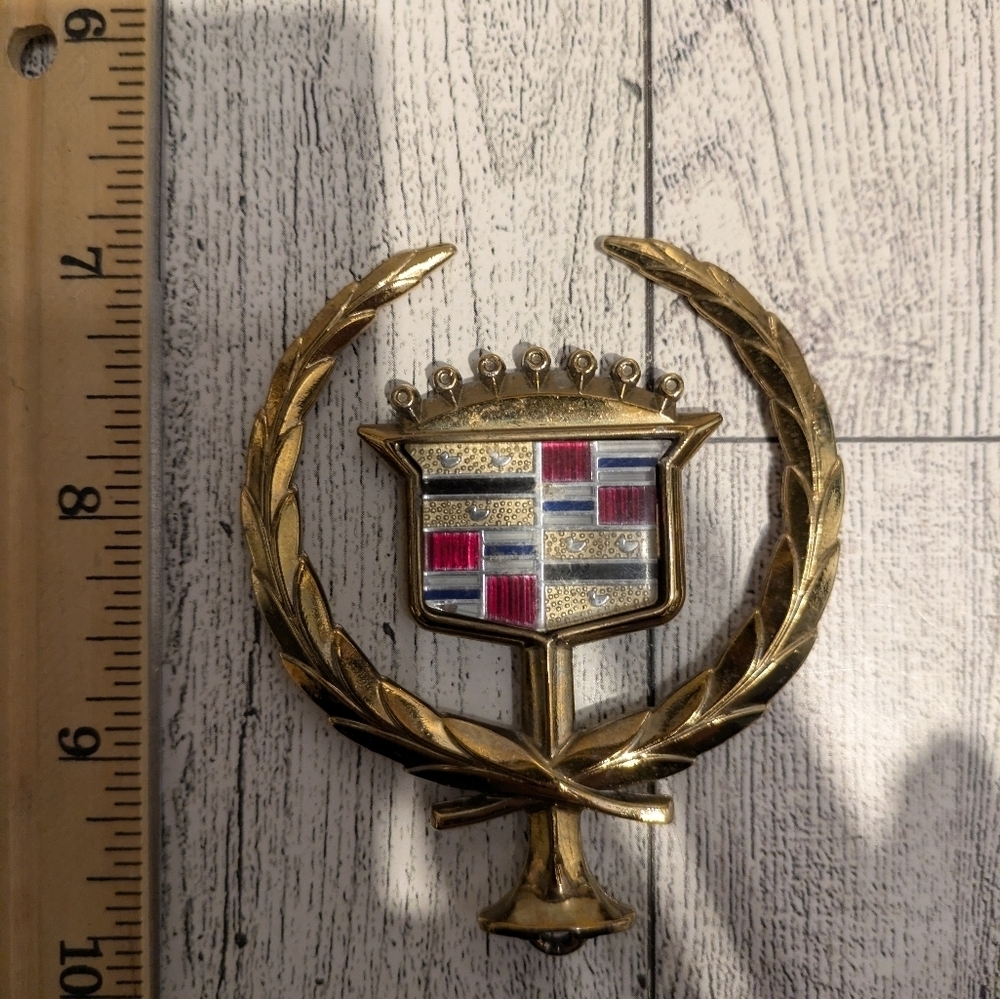 Cadillac Gold and Multicolor Car Emblem